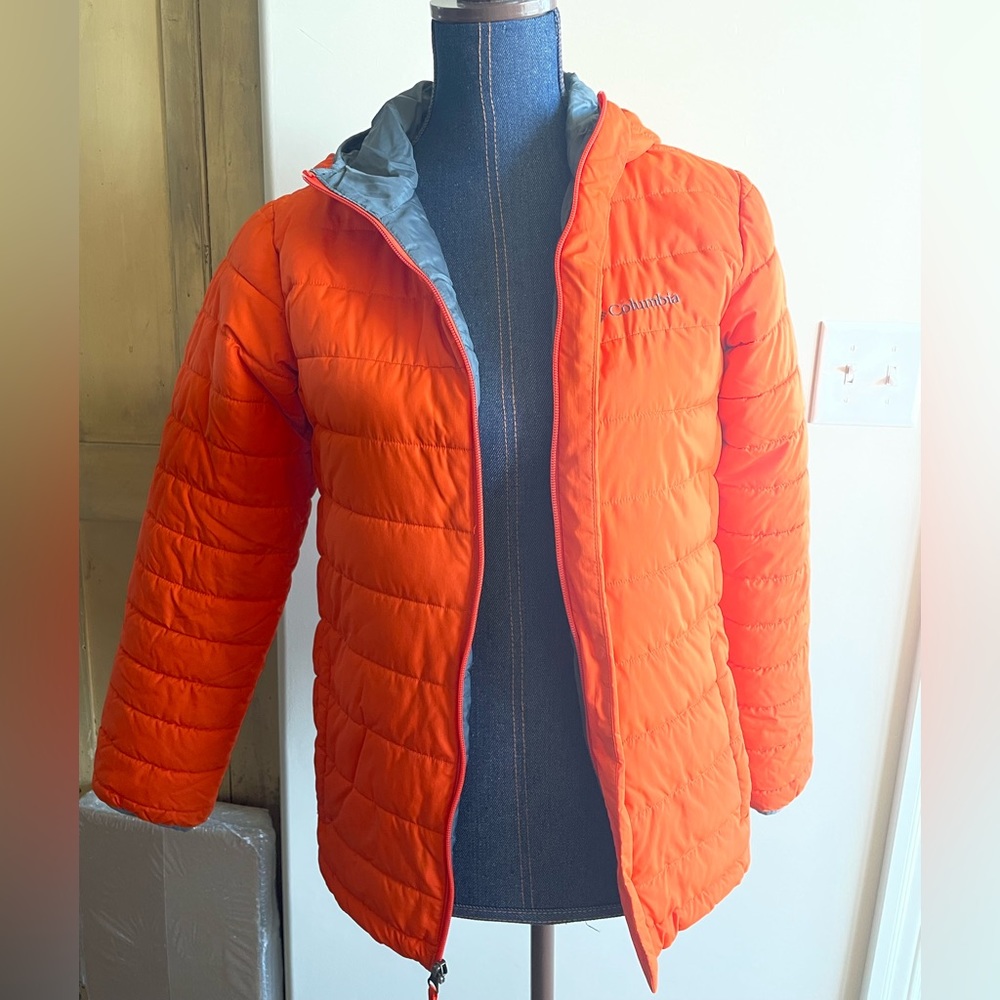 Child kid Columbia Puffy Puffer Jacket Coat Sz L